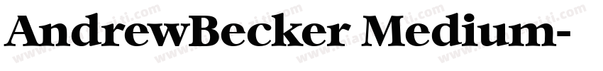 AndrewBecker Medium字体转换